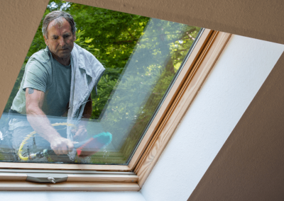 cleaning a skylight