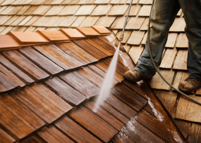 power washing house roof