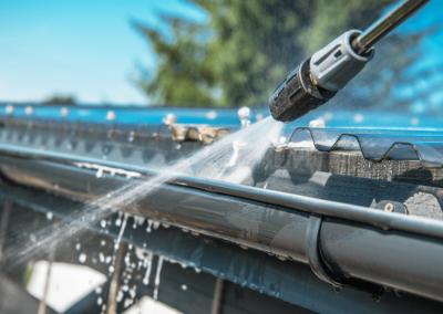 pressure cleaning gutters