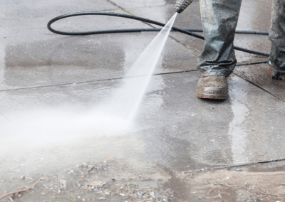 pressure washing floor